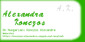 alexandra konczos business card